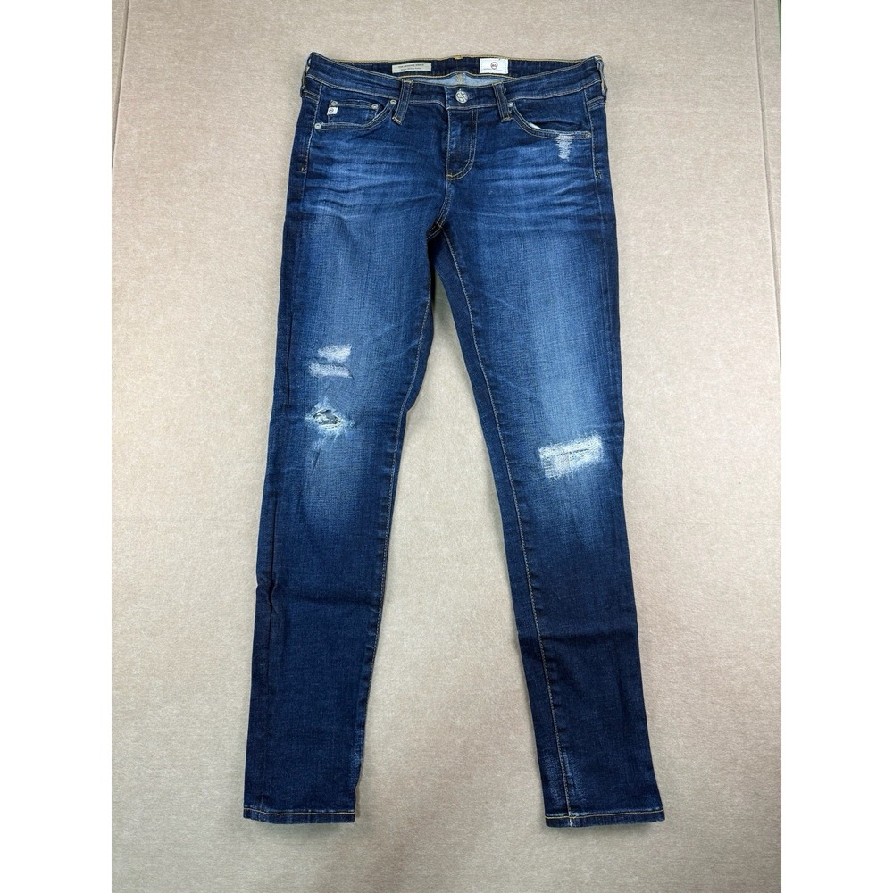 AG Jeans Women’s 27R Blue The Legging Ankle Super Skinny Ankle Mid Rise USA